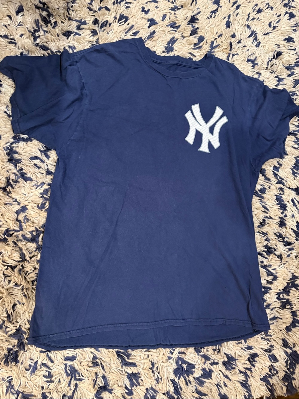 Majestic Navy Blue Short Sleeve Tee NY Yankees Judge 99 size large
